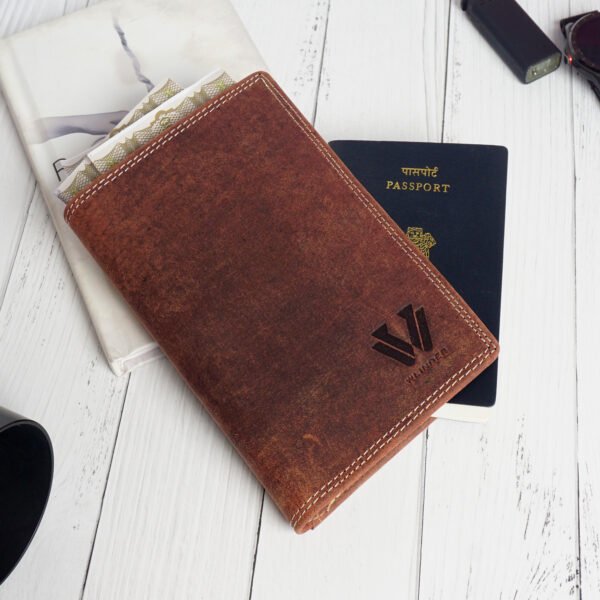 Premium Full Grain Leather Passport Holder - Image 2